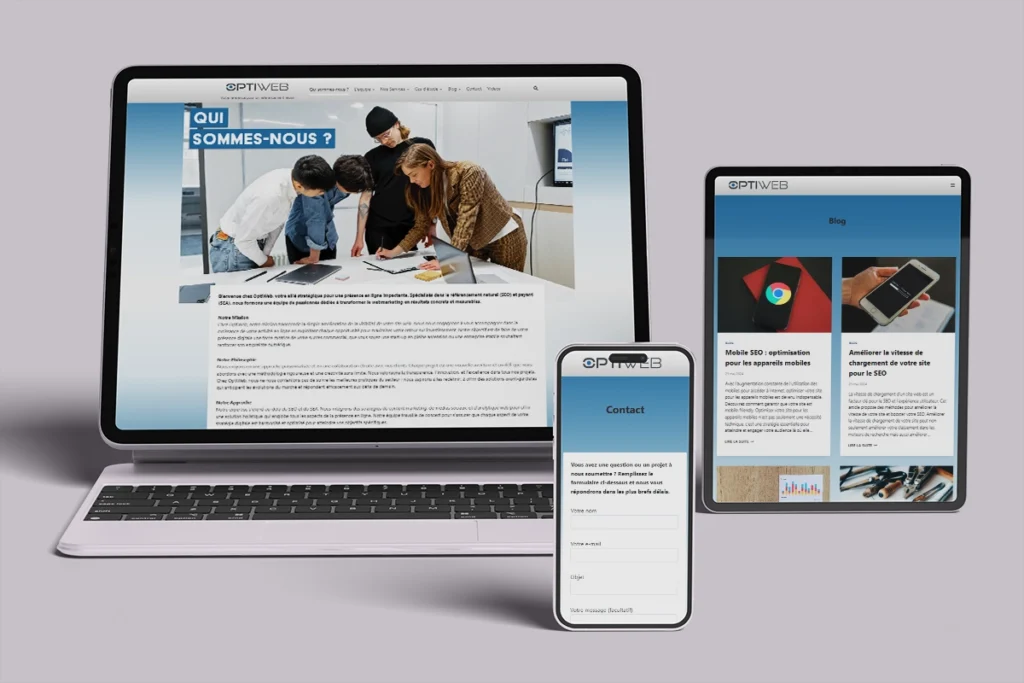 Mockup de site web UI/UX réalisé par Mehdi Design à Bordeaux en webdesign